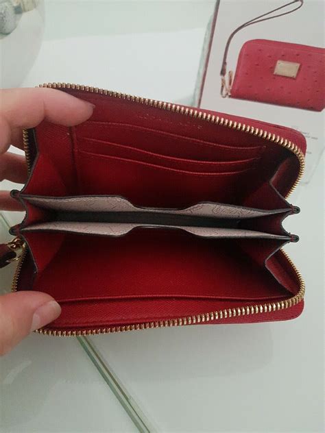 michael kors essential zip wallet for iphone 4s|Genuine Michael Kors Essential Zip Wallet Red Ostrich Apple .